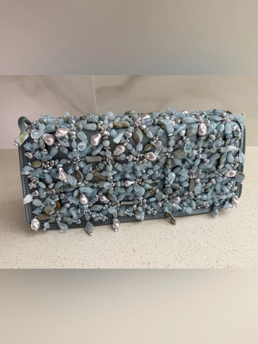 Cult Gaia Idalia Embellished Satin Shoulder Bag